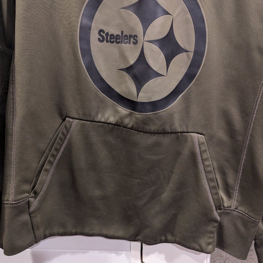 Pittsburgh Steelers Nike Salute to Service Therma Hoodie with American Flag Med. - Picture 3 of 12
